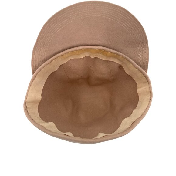 Womens Tan Cloche Hat With Floral Embellishment 21.25” circumference Pin-up - Picture 5 of 6